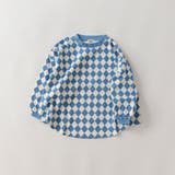 77:ブルーグレー | 【WEB限定/DRC】総柄長袖Tシャツ/キッズ/女の子/男の子/150cm | ブランシェス