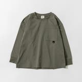 カーキ | 【WEB限定/DRC】【アクティブテックス】吸水速乾ポケット長袖Tシャツ | ブランシェス