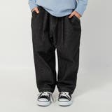 ブラック | 【WEB限定/DRC】オーバータックデニムロングパンツ | ブランシェス