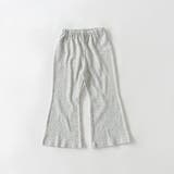 92:グレー_小花柄 | 【WEB限定/DRC】リブフレアパンツ | ブランシェス