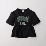 ブラック | 【WEB限定/DRC】シャーリングロゴ半袖Tシャツ | ブランシェス
