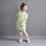 ライム | 【WEB限定/DRC】配色メロウフリル半袖ワンピース | ブランシェス