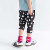 95:黒_ドット柄 | 【WEB限定 DRC】ゆったりサイズ カットソー7分丈パンツ | ブランシェス