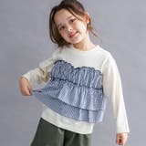 【WEB限定 DRC】チェックドッキング長袖Tシャツ フリル | ブランシェス | 詳細画像6 