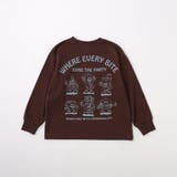93:ブラウン2 | 【WEB限定 DRC】アソートグラフィック長袖Tシャツ 通園 | ブランシェス