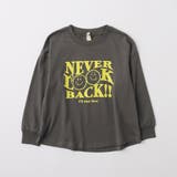 91:チャコールグレー2 | 【WEB限定 DRC】アソートグラフィックゆったり長袖Tシャツ 男女兼用 | ブランシェス