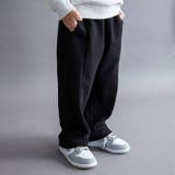 ブラック | 【WEB限定 DRC】ストレート裏毛ロングパンツ 150cm | ブランシェス
