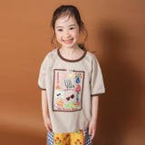 ベージュ | 【WEB限定/りぃー×branshesコラボ】リンガー半袖Tシャツ | ブランシェス
