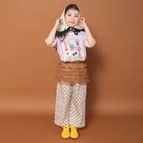 【WEB限定/りぃー×branshesコラボ】柄ワイドロングパンツ | ブランシェス | 詳細画像3 