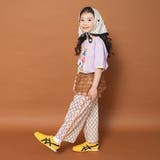【WEB限定/りぃー×branshesコラボ】柄ワイドロングパンツ | ブランシェス | 詳細画像5 