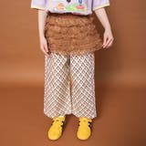 91:アイボリー | 【WEB限定/りぃー×branshesコラボ】柄ワイドロングパンツ | ブランシェス