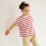 92:赤ボーダー | 【Ou? by EDWIN】ビッグシルエットTシャツ | ブランシェス