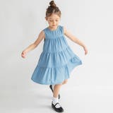 サックス | デニムティアードワンピース 軽量 デニム | ブランシェス