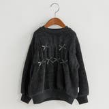 ブラック | リボン モチーフ トレーナー | ブランシェス