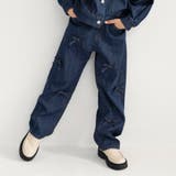 リボン付きデニム パンツ 女の子 | ブランシェス | 詳細画像1