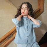 サックス | 【Ou? by EDWIN】ショート丈デニムシャツ | ブランシェス