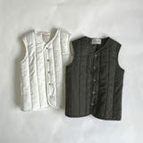 中綿ミドル丈 縦キルティングベスト | ブランシェス | 詳細画像2