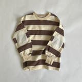 オーバーサイズ エルボーパッチ 薄手ボーダートレーナー | ブランシェス | 詳細画像1 