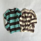 オーバーサイズ エルボーパッチ 薄手ボーダートレーナー | ブランシェス | 詳細画像3 