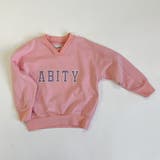 ピンク | ABITYカレッジロゴ刺しゅう Vネックガゼットつき 薄手トレーナー | ブランシェス