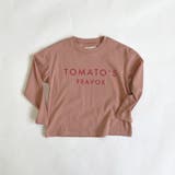 サーモンピンク | ブレックファースト フロントロゴプリント長袖Tシャツ | ブランシェス