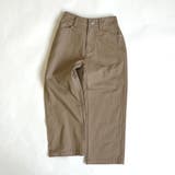 ベージュ | 前開きツイルロングパンツ | ブランシェス
