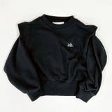 ブラック | ワンポイント胸刺繍 パワショルトレーナー | ブランシェス