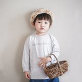 ライトグレー | 【aBity select./アビティセレクト】星ロゴドット柄長袖Tシャツ | ブランシェス