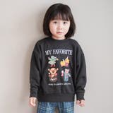 ブラック | MY FAVORITEアソートモチーフ裏毛トレーナー | ブランシェス