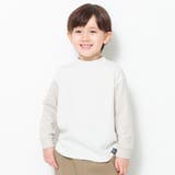 ライトベージュ | モックネック長袖Ｔシャツ ロンT | ブランシェス