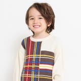 アイボリー | 【洗濯機で洗える】タータンチェック柄ウォッシャブルニット | ブランシェス