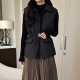 ガールズデイリー Muse12 エンブルキルティングベルテッドベスト韓国 | BRICH | 詳細画像1 