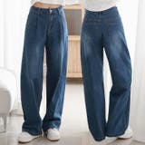 フロムハート/ピンタックワイドロングデニムパンツ韓国 韓国ファッション | BRICH | 詳細画像1 