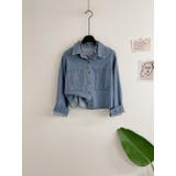 ハニージェイ カラヤンポケット ゆったりフィットデニムシャツ韓国 | BRICH | 詳細画像2 