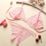 セクシー雑貨 総レースオープンブラ&股割れショーツセット | bright wrist | 詳細画像1