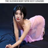 セクシー雑貨 透け感レースベビードール＆Tバックショーツセット(ピンク) | bright wrist  | 詳細画像2 