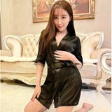 セクシー雑貨 サテンガウン＆Tバックショーツセット | bright wrist  | 詳細画像1 