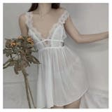 セクシー雑貨 バックオープンレーシーベビードール＆Tバックショーツセット | bright wrist  | 詳細画像6 