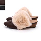 ふわもこ ファー サボ サンダル ウエッジソール | Brignton  | 詳細画像1 