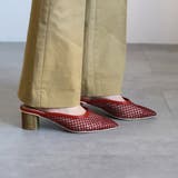 メッシュ ミュール パンプス ポインテッド ウッド調ヒール KK1584 | Brignton | 詳細画像9
