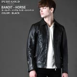 BLACK | BANDIT HORSEホースレザー シングルライダースジャケット | BUFFALO BOBS