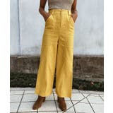 イエロー | センターステッチカラーストレートパンツ esutoreja ボトム | BUYSENSE