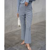 ブルー | センターシームストレートパンツ esutoreja ボトム | BUYSENSE