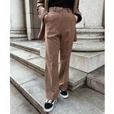 ブラウン | ハイウエストシンプルスラックス esutoreja ボトム | BUYSENSE