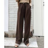 ブラウン | センタープレスワイドパンツ esutoreja ボトム | BUYSENSE