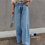 レイヤードデニムワイドパンツesutoreja ボトム スタイルアップ | BUYSENSE | 詳細画像1 