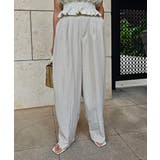 グレージュ | タフタ2タックワイドパンツesutoreja ボトム スタイルアップ | BUYSENSE