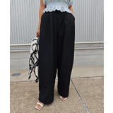 ブラック | タフタ2タックワイドパンツesutoreja ボトム スタイルアップ | BUYSENSE