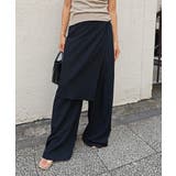 ブラック | ラップスカートセットパンツesutoreja ボトム スタイルアップ | BUYSENSE