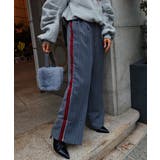 グレー | サイドラインストライプワイドパンツesutoreja ボトム スタイルアップ | BUYSENSE